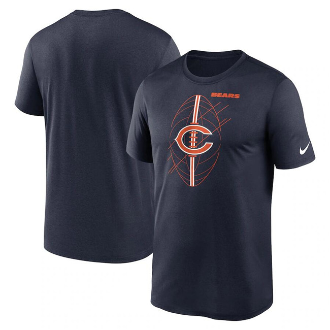 Men's Chicago Bears Navy Legend Icon Performance T-Shirt Men's Chicago Bears Navy Legend Icon Performance T-Shirt